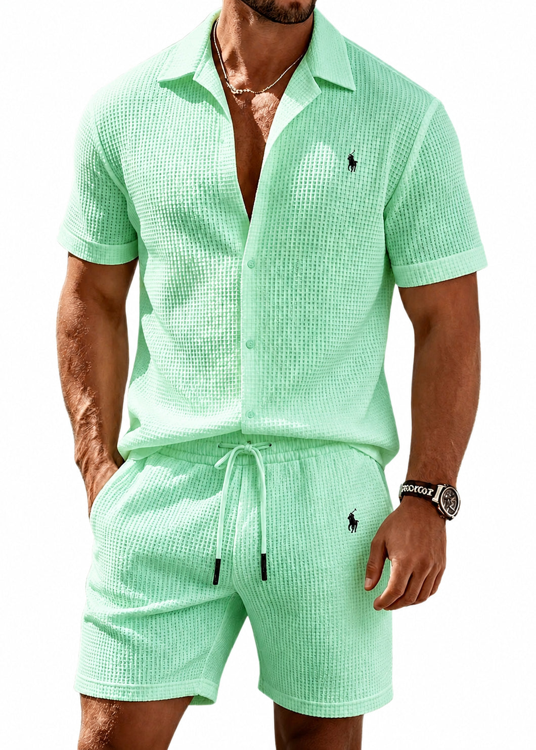 Waffle-Knit Resort Set