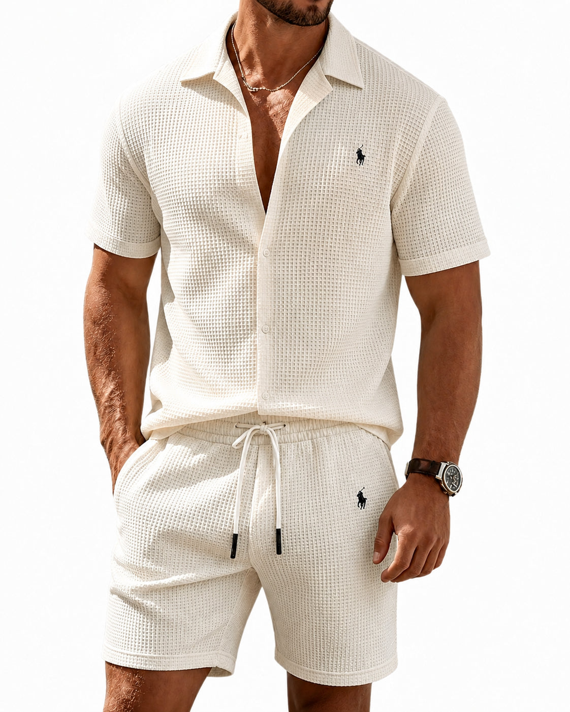 Waffle-Knit Resort Set
