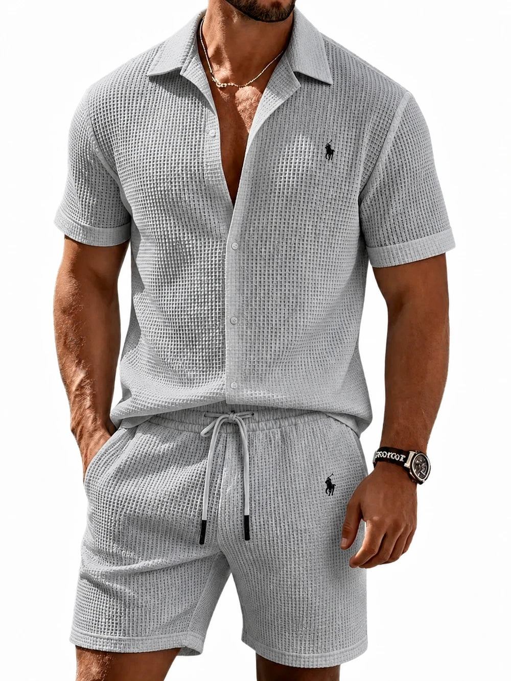 Waffle-Knit Resort Set