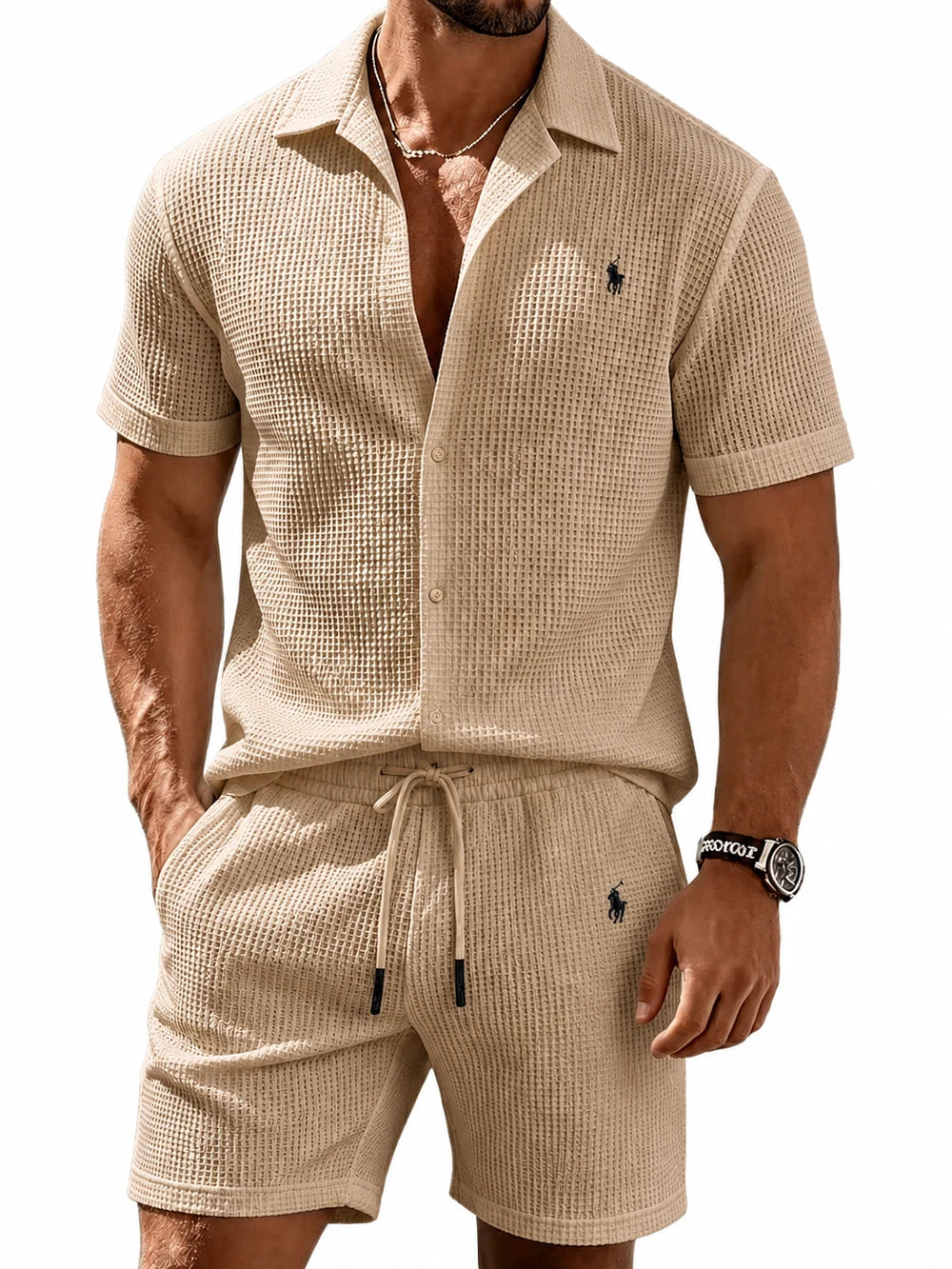 Waffle-Knit Resort Set
