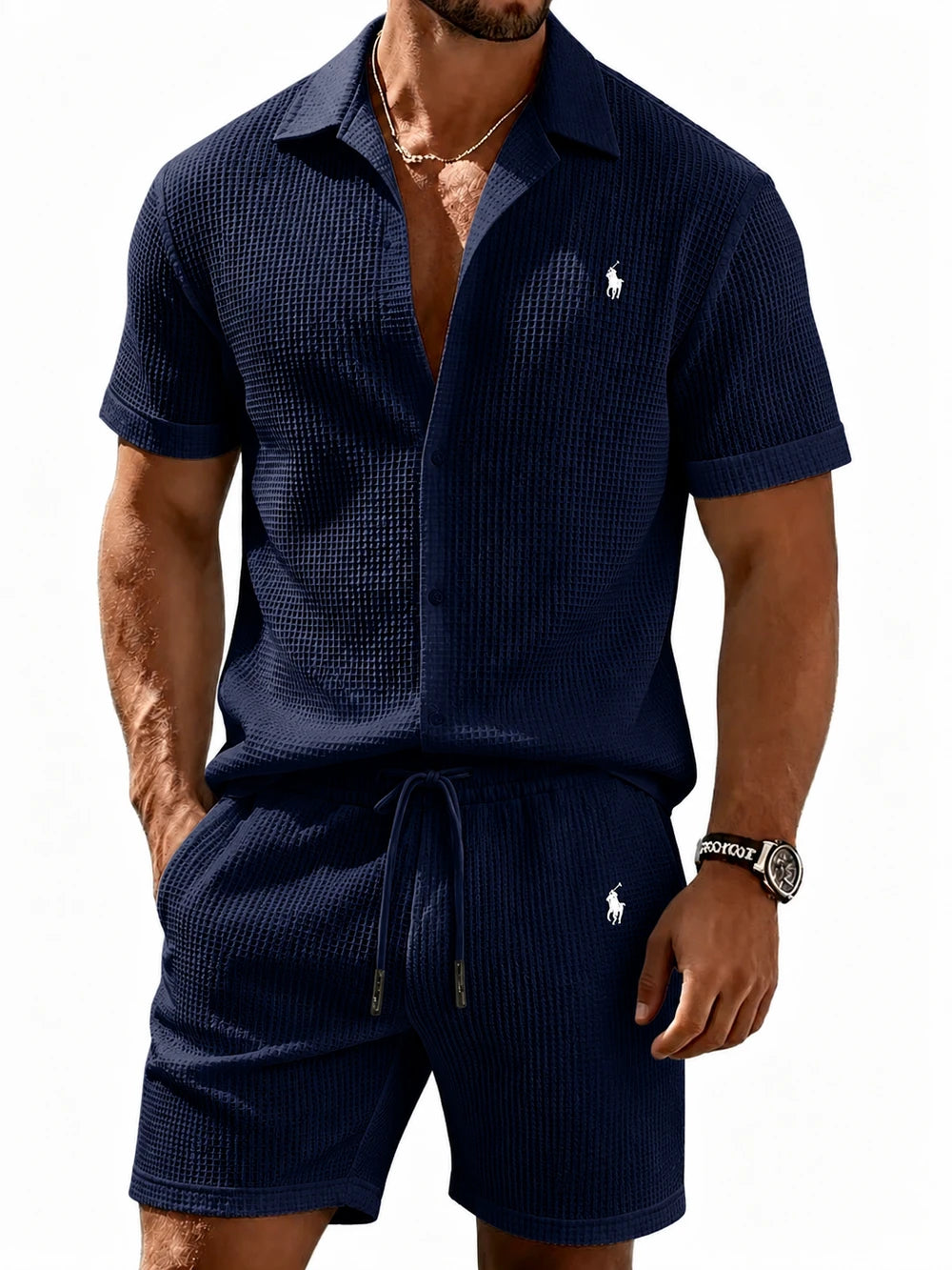Waffle-Knit Resort Set