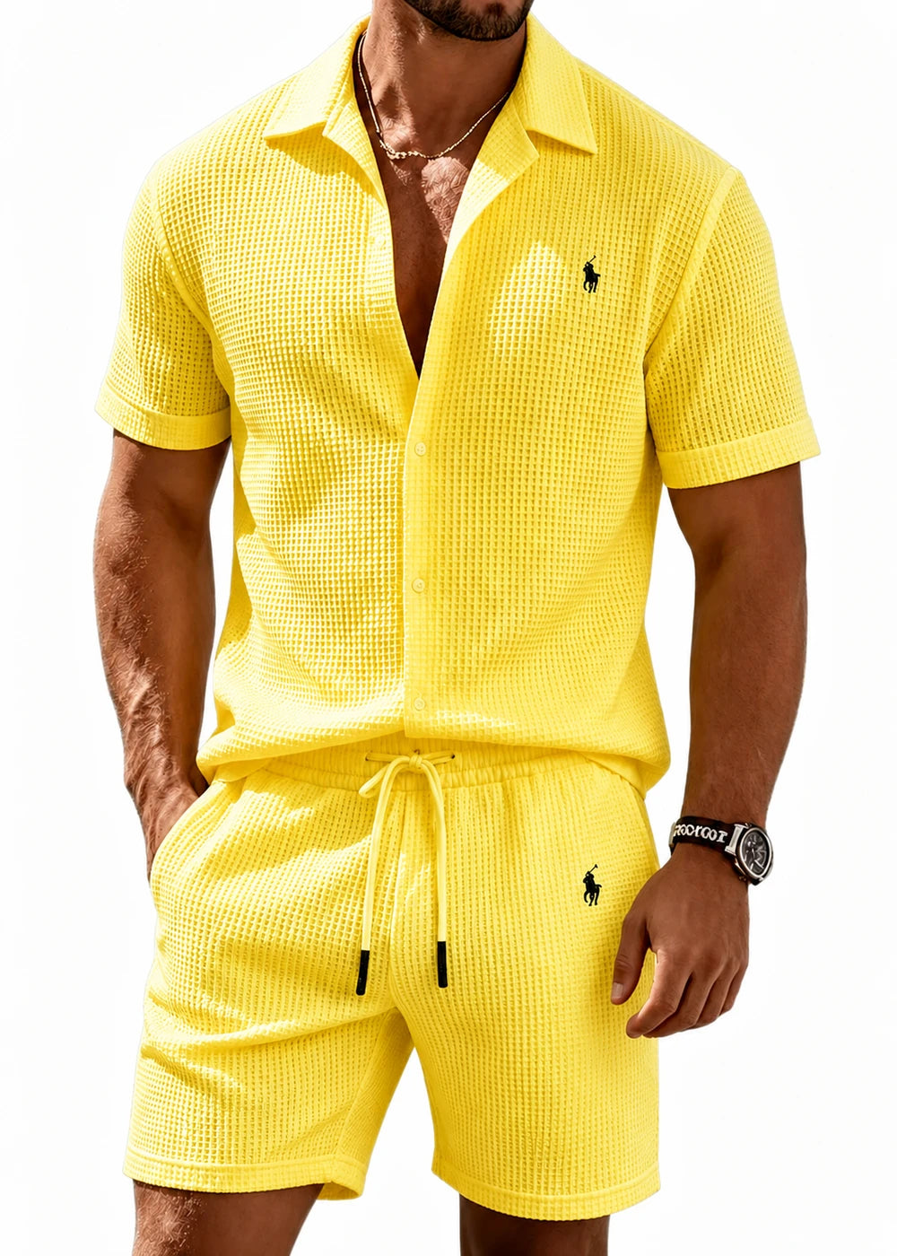 Waffle-Knit Resort Set