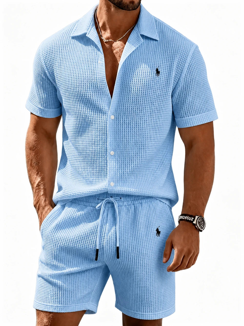 Waffle-Knit Resort Set