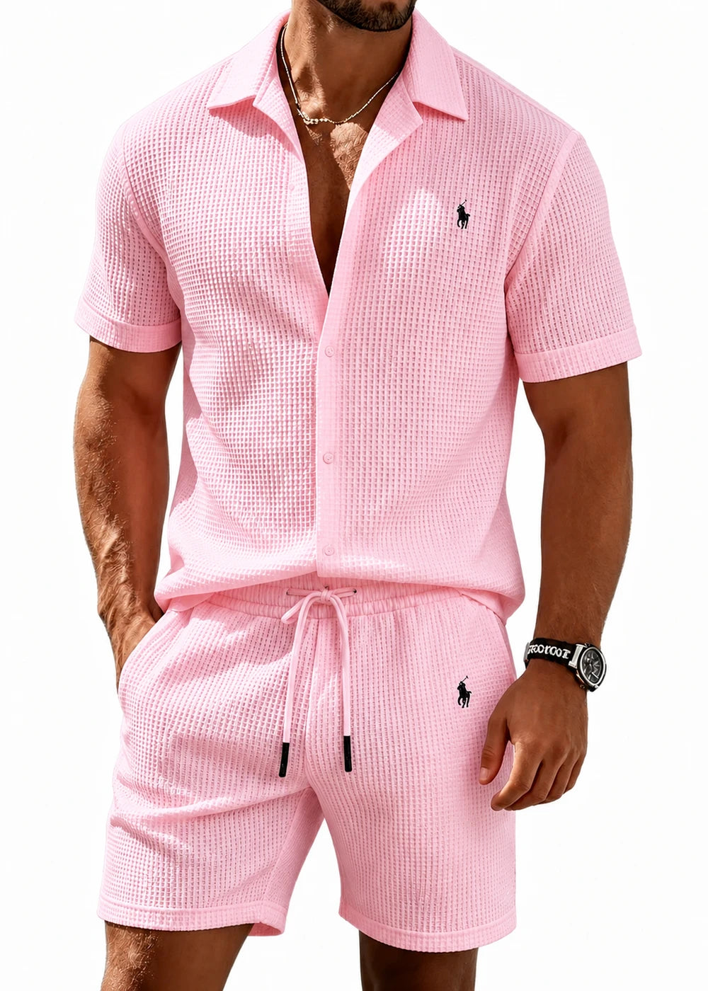 Waffle-Knit Resort Set