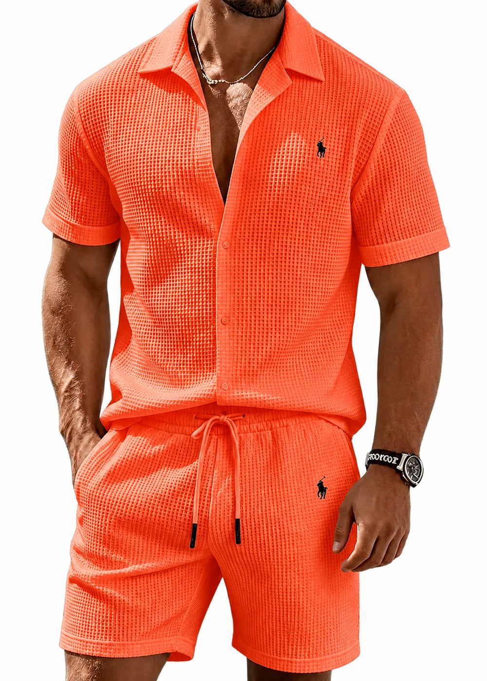 Waffle-Knit Resort Set