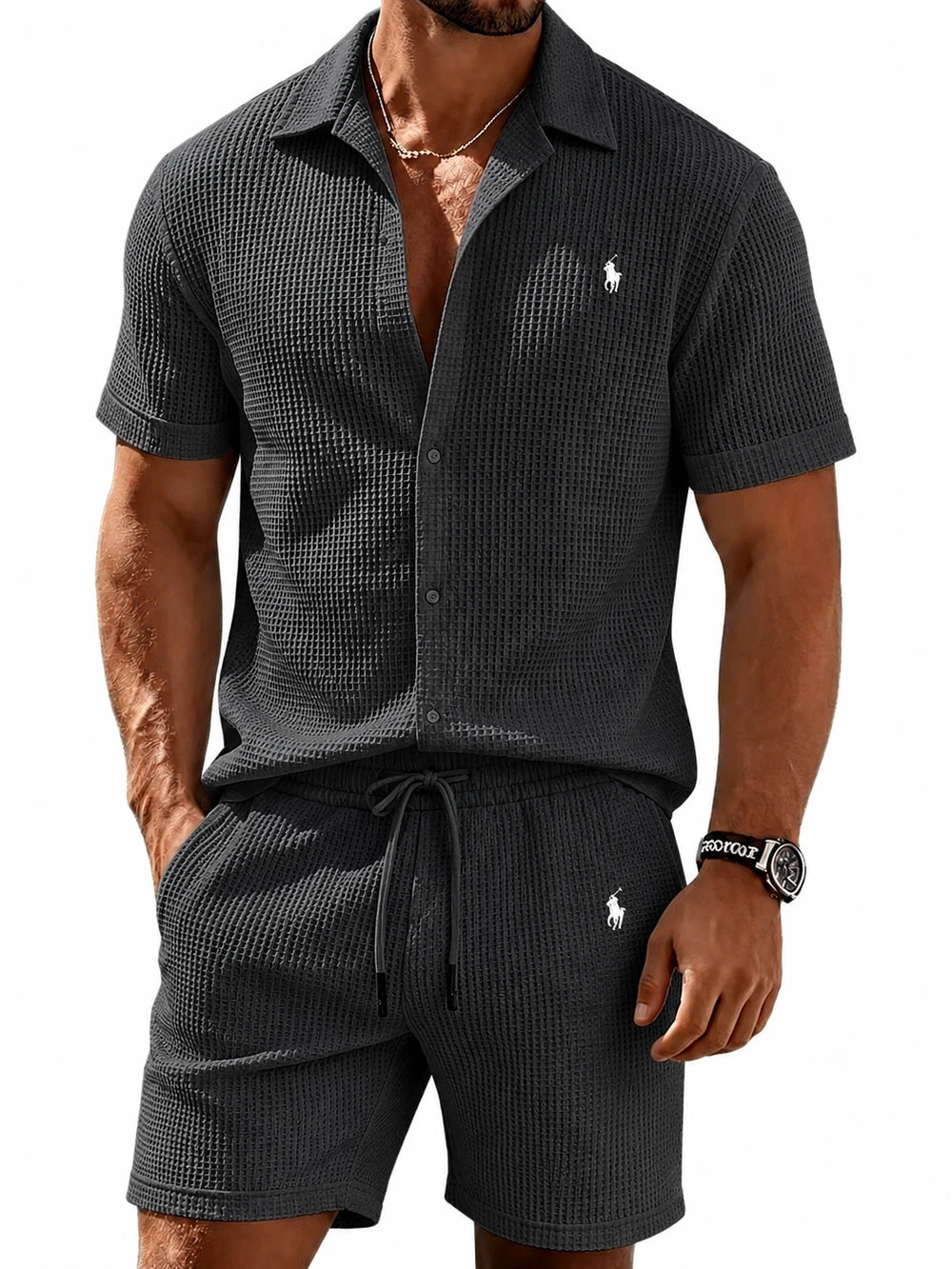 Waffle-Knit Resort Set