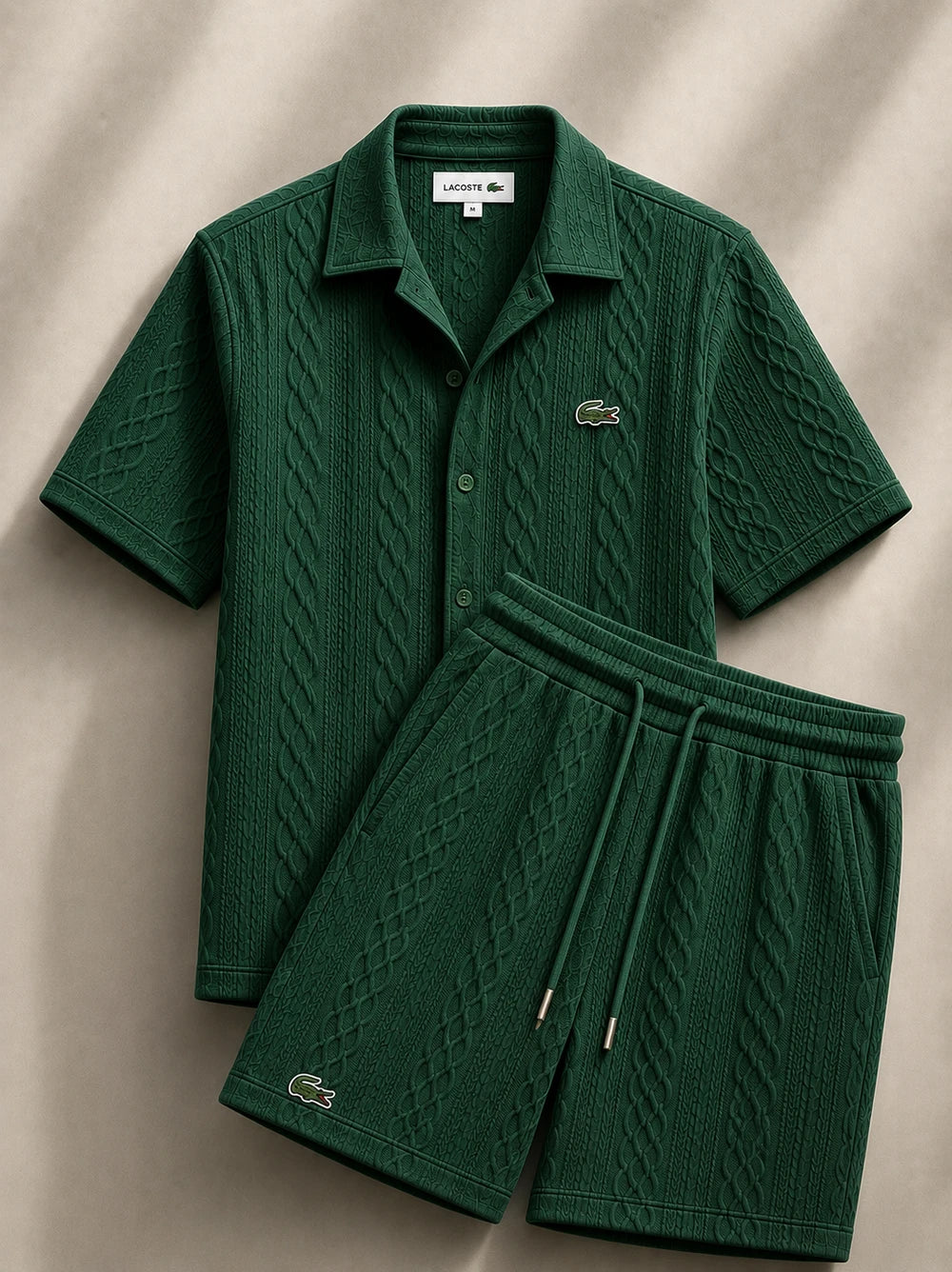 Green Cable Knit Set