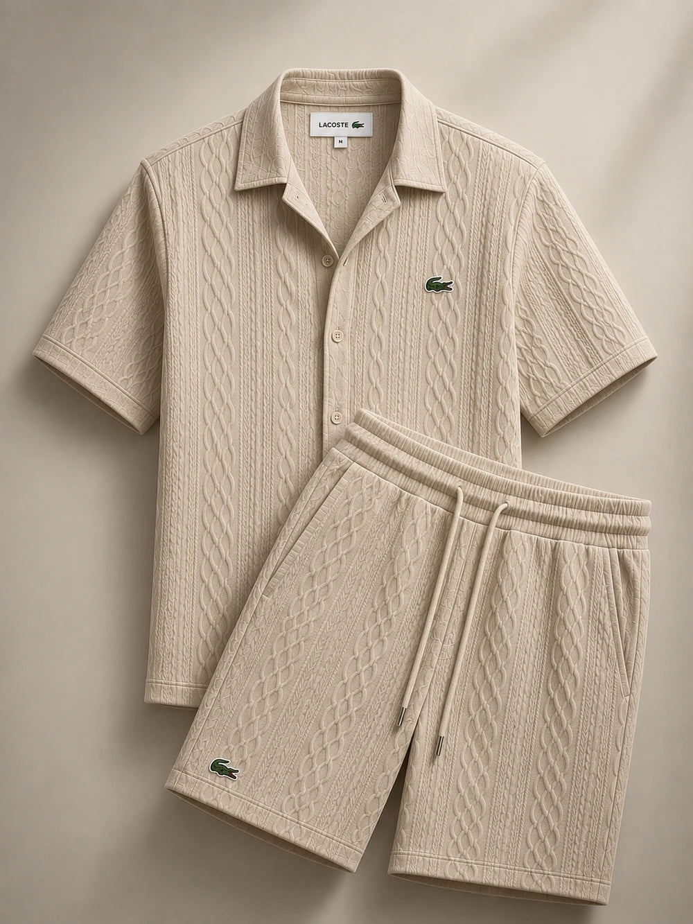 Green Cable Knit Set