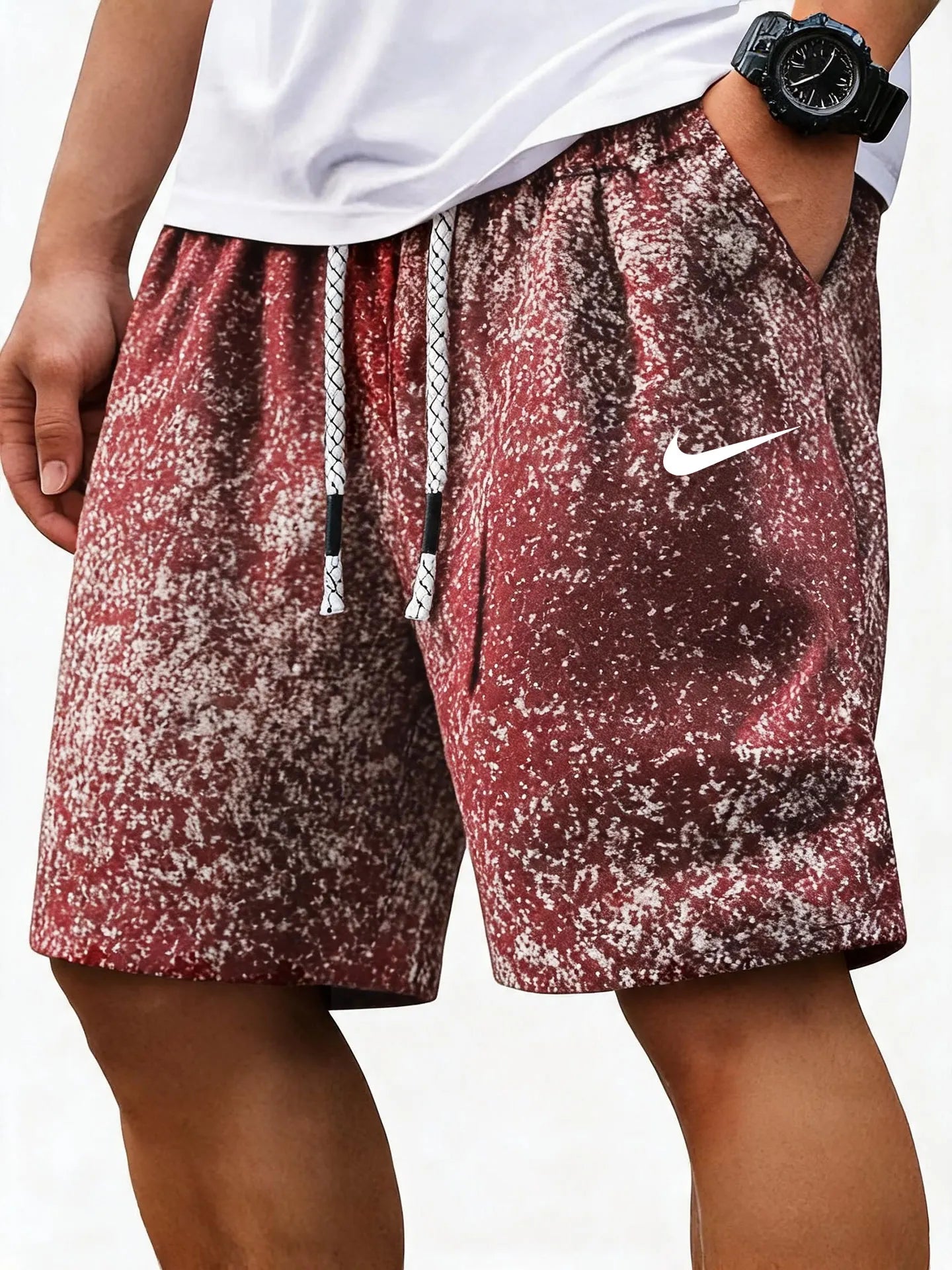 Men's Casual Trendy Embroidered Knitted Jacquard Shorts